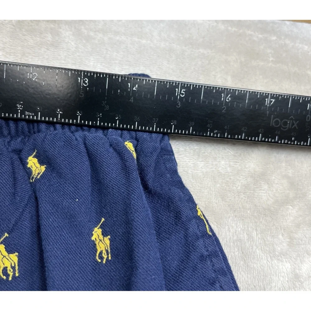 Polo Ralph Lauren Pajama Pants Mens L Navy Blue All Over Print Pony Drawstring